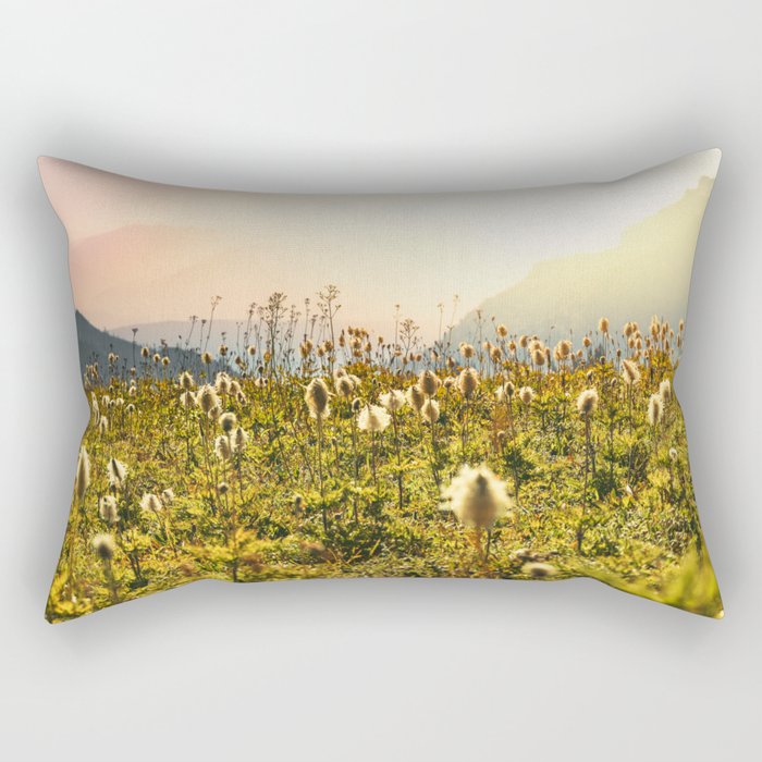 Wildflower Explosion - Mount Rainier National Park Rectangular Pillow Gallery Image 1