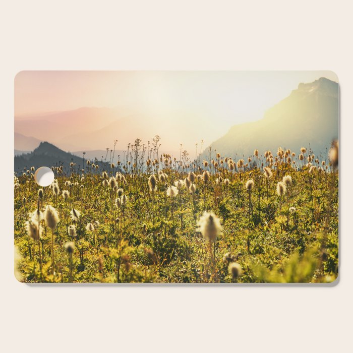 Wildflower Explosion - Mount Rainier National Park Cutting Board Gallery Image 1