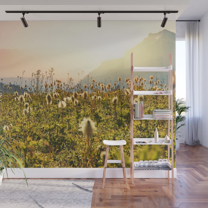 Wildflower Explosion - Mount Rainier National Park Wall Mural Gallery Image 1