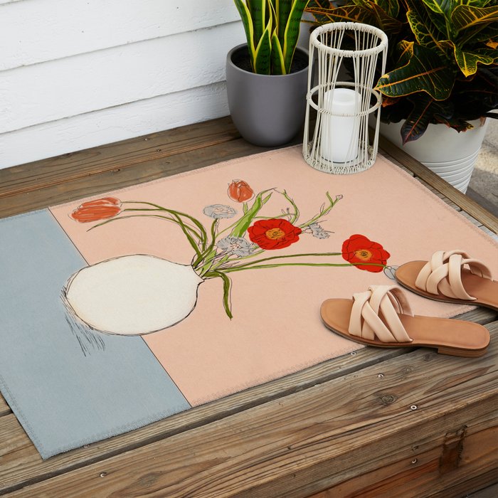 Spring Bouquet Uplifting Outdoor Rug Gallery Image 2