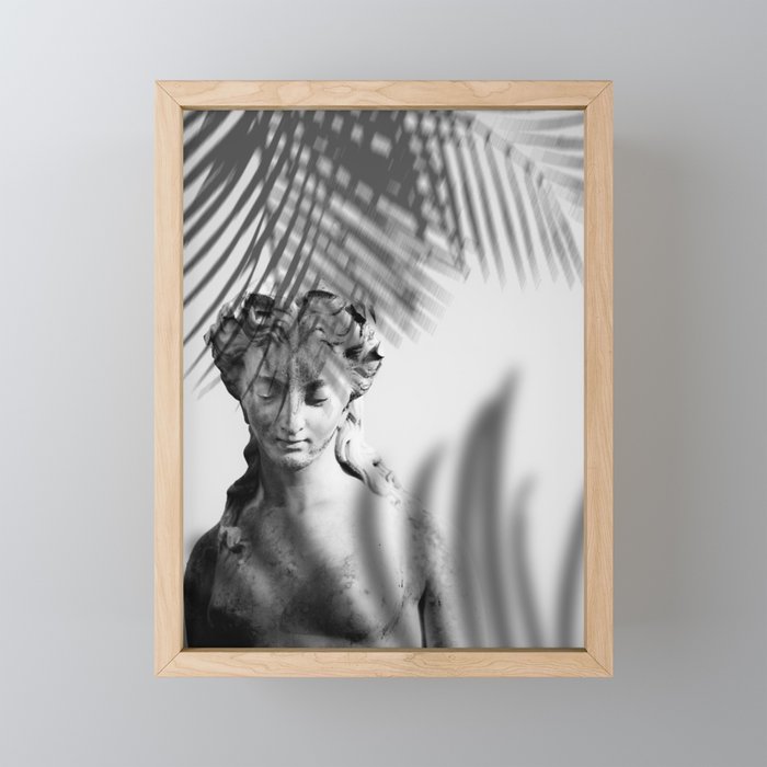 Shadowy Woman - Black and White Photography Mini Art Print Gallery Image 1