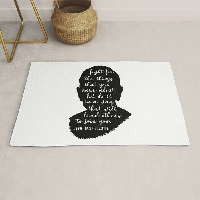 Ruth Bader Ginsburg Quote Rug Gallery Image 1