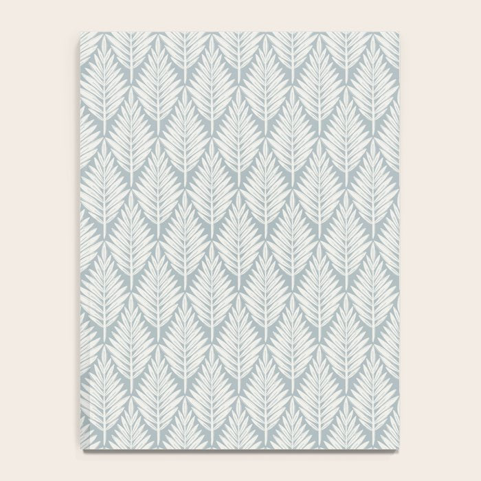 Linocut Palm Leaves . Coastal Blue Notebook Gallery Image 4