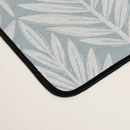Linocut Palm Leaves . Coastal Blue Desk Mat Gallery Image 4
