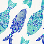 Indonesian Fish Duo - Navy & Turquoise Palette Coffee Mug Gallery Image 2