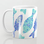 Indonesian Fish Duo - Navy & Turquoise Palette Coffee Mug Gallery Image 3
