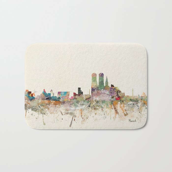 munich germany skyline Bath Mat Gallery Image 1