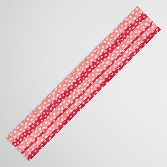 Dotted stripes - Red & pink Table Runner Gallery Image 3