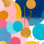 Good Days, Fun Abstract Celebration, Happiness Enjoy Confetti Party, Celebrate Polka Dots Shapes Random Quirky, Eclectic Bohemian Contemporary Coffee Mug Gallery Image 2
