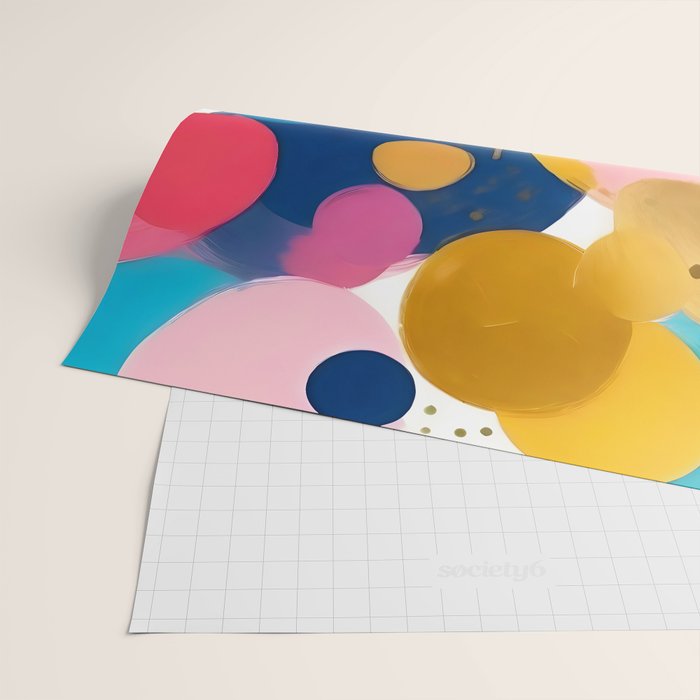 Good Days, Fun Abstract Celebration, Happiness Enjoy Confetti Party, Celebrate Polka Dots Shapes Random Quirky, Eclectic Bohemian Contemporary Wrapping Paper Gallery Image 2