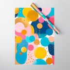Good Days, Fun Abstract Celebration, Happiness Enjoy Confetti Party, Celebrate Polka Dots Shapes Random Quirky, Eclectic Bohemian Contemporary Wrapping Paper Gallery Image 1