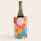 Good Days, Fun Abstract Celebration, Happiness Enjoy Confetti Party, Celebrate Polka Dots Shapes Random Quirky, Eclectic Bohemian Contemporary Wine Chiller Gallery Image 2