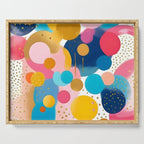 Good Days, Fun Abstract Celebration, Happiness Enjoy Confetti Party, Celebrate Polka Dots Shapes Random Quirky, Eclectic Bohemian Contemporary Serving Tray Gallery Image 1