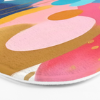 Good Days, Fun Abstract Celebration, Happiness Enjoy Confetti Party, Celebrate Polka Dots Shapes Random Quirky, Eclectic Bohemian Contemporary Bath Mat Gallery Image 3