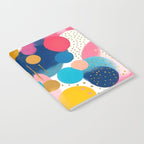 Good Days, Fun Abstract Celebration, Happiness Enjoy Confetti Party, Celebrate Polka Dots Shapes Random Quirky, Eclectic Bohemian Contemporary Notebook Gallery Image 2