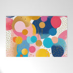 Good Days, Fun Abstract Celebration, Happiness Enjoy Confetti Party, Celebrate Polka Dots Shapes Random Quirky, Eclectic Bohemian Contemporary Welcome Mat Gallery Image 1