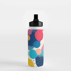 Good Days, Fun Abstract Celebration, Happiness Enjoy Confetti Party, Celebrate Polka Dots Shapes Random Quirky, Eclectic Bohemian Contemporary Water Bottle Gallery Image 2