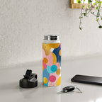 Good Days, Fun Abstract Celebration, Happiness Enjoy Confetti Party, Celebrate Polka Dots Shapes Random Quirky, Eclectic Bohemian Contemporary Water Bottle Gallery Image 4