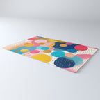 Good Days, Fun Abstract Celebration, Happiness Enjoy Confetti Party, Celebrate Polka Dots Shapes Random Quirky, Eclectic Bohemian Contemporary Rug Gallery Image 3