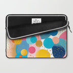 Good Days, Fun Abstract Celebration, Happiness Enjoy Confetti Party, Celebrate Polka Dots Shapes Random Quirky, Eclectic Bohemian Contemporary Laptop Sleeve Gallery Image 2