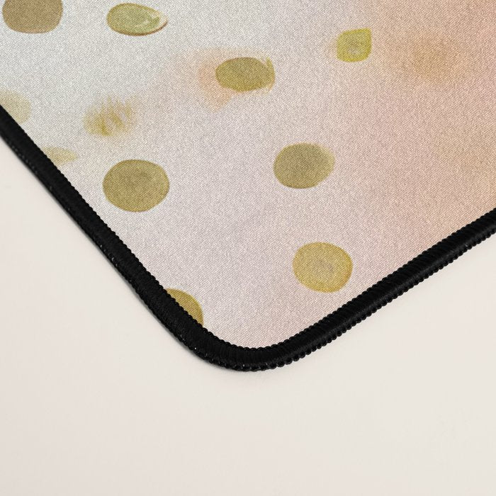 Good Days, Fun Abstract Celebration, Happiness Enjoy Confetti Party, Celebrate Polka Dots Shapes Random Quirky, Eclectic Bohemian Contemporary Desk Mat Gallery Image 4
