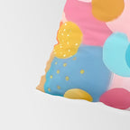Good Days, Fun Abstract Celebration, Happiness Enjoy Confetti Party, Celebrate Polka Dots Shapes Random Quirky, Eclectic Bohemian Contemporary Pillow Sham Gallery Image 4