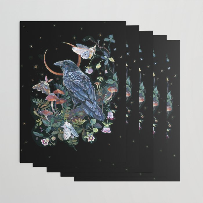 Moon Raven  Wrapping Paper Gallery Image 3
