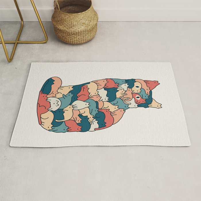 Cat Landscape 185: How many cats? Rug Gallery Image 1