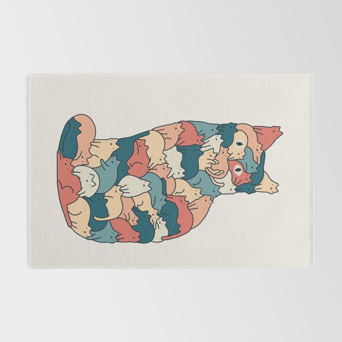 Cat Landscape 185: How many cats? Rug Gallery Image 2