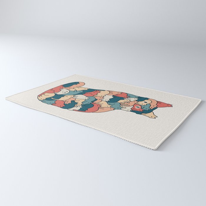 Cat Landscape 185: How many cats? Rug Gallery Image 3