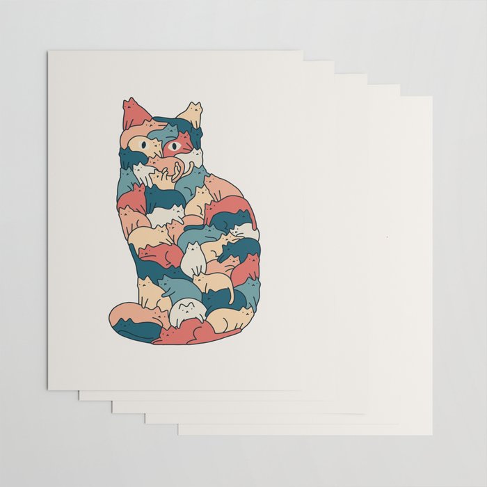 Cat Landscape 185: How many cats? Wrapping Paper Gallery Image 3