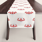 Heritage-Inspired Red and Blue Flowers Table Runner Gallery Image 1
