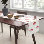Heritage-Inspired Red and Blue Flowers Table Runner Gallery Image 2