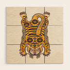 King Of The Jungle 01: Golden Tiger Edition Wood Wall Art Gallery Image 1