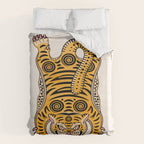King Of The Jungle 01: Golden Tiger Edition Duvet Cover Gallery Image 6