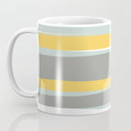 Stripe Abstract, Sun and Beach, Yellow, Pale, Aqua Blue and Gray Coffee Mug Gallery Image 3