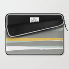 Stripe Abstract, Sun and Beach, Yellow, Pale, Aqua Blue and Gray Laptop Sleeve Gallery Image 2