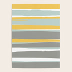 Stripe Abstract, Sun and Beach, Yellow, Pale, Aqua Blue and Gray Poster Gallery Image 4