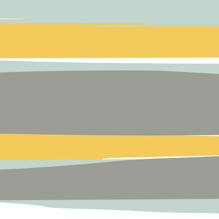 Stripe Abstract, Sun and Beach, Yellow, Pale, Aqua Blue and Gray Coffee Mug Gallery Image 2