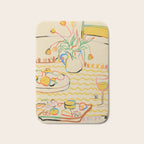 YELLOW TULIPS, WINE AND CHEESE Bath Mat Gallery Image 1