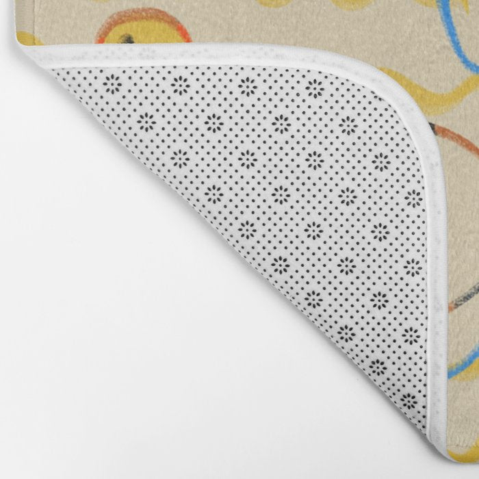 YELLOW TULIPS, WINE AND CHEESE Bath Mat Gallery Image 2