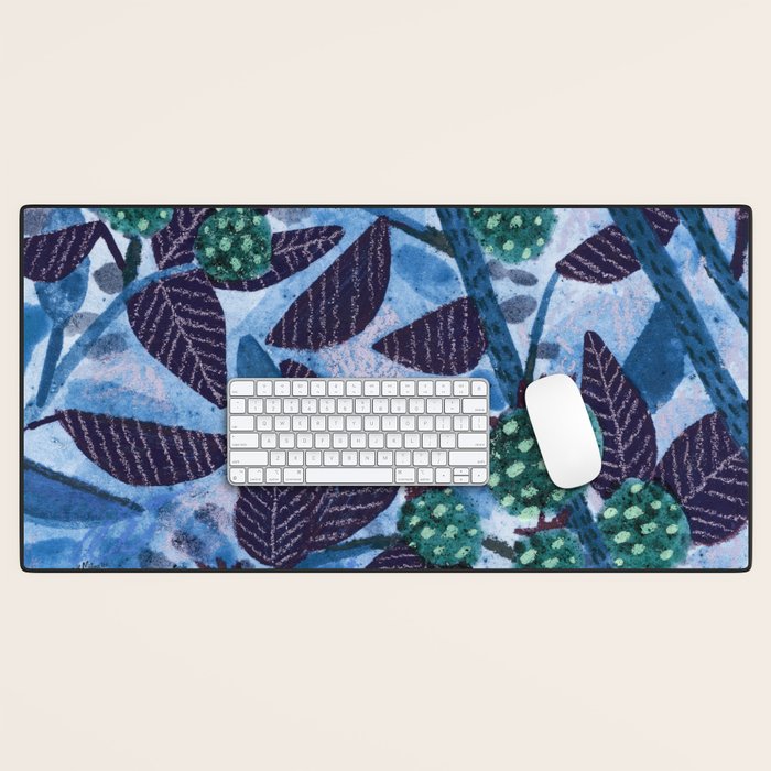 In Season in Blue Raspberry & Teal Desk Mat Gallery Image 1