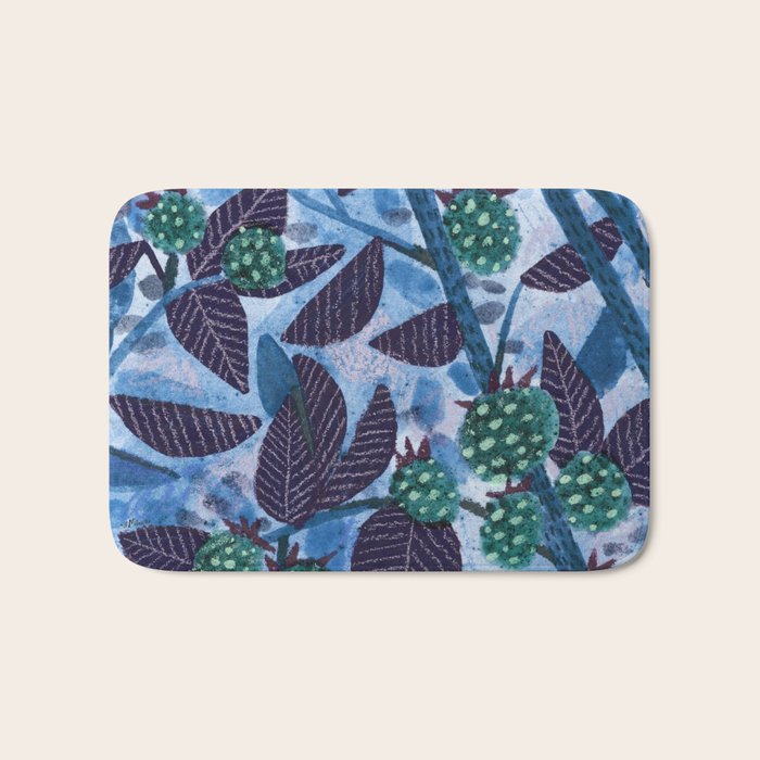 In Season in Blue Raspberry & Teal Bath Mat Gallery Image 1