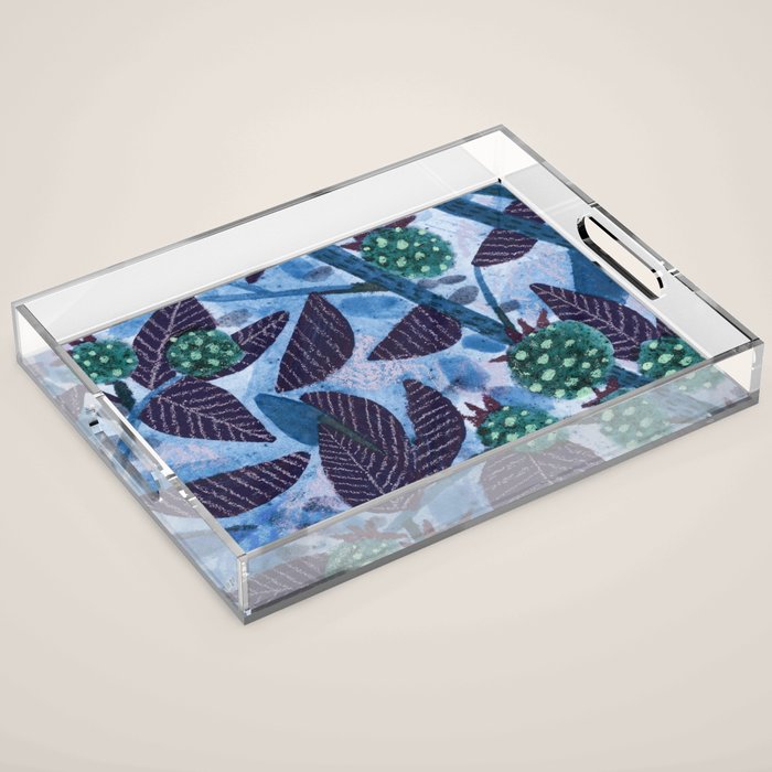 In Season in Blue Raspberry & Teal Acrylic Tray Gallery Image 1