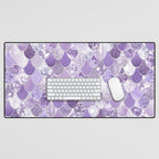 Mermaid Scales, Aesthetic Purple Desk Mat Gallery Image 1