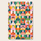 Diverse festive christmas people mosaic pattern Cutting Board Gallery Image 1