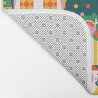 Diverse festive christmas people mosaic pattern Bath Mat Gallery Image 2