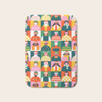 Diverse festive christmas people mosaic pattern Bath Mat Gallery Image 1