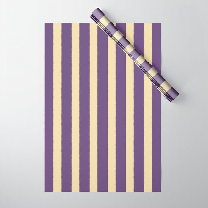 Simple Stripes Pattern - Purple Sand Wrapping Paper Gallery Image 1