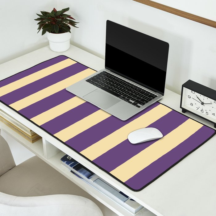 Simple Stripes Pattern - Purple Sand Desk Mat Gallery Image 2
